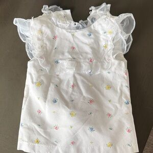 Janie and Jack White Floral Blouse